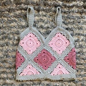 Elegant Handmade Crochet Crop Top Size S